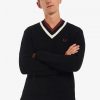 Striped V-Neck Jumper Knitwear Striped V-Neck Jumper Knitwear