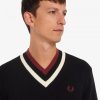 Striped V-Neck Jumper Knitwear Striped V-Neck Jumper Knitwear
