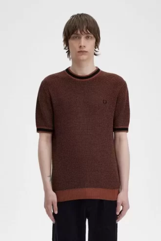 Textured Knitted Men’s T-Shirt