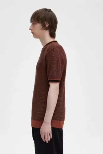 Textured Knitted Men’s T-Shirt