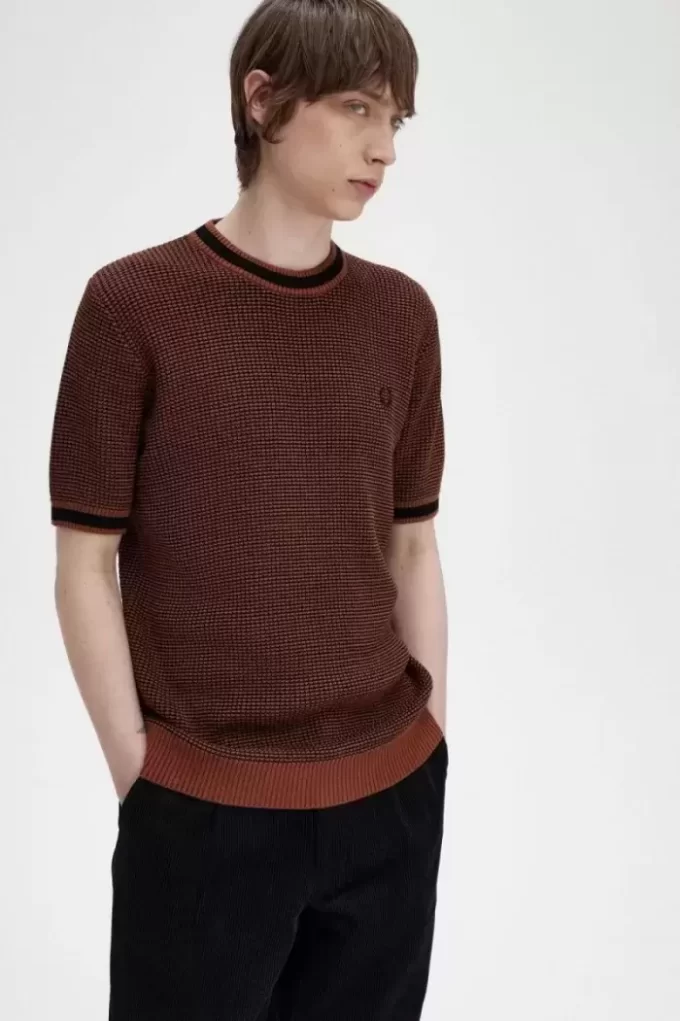 Textured Knitted Men’s T-Shirt Textured Knitted Men’s T-Shirt