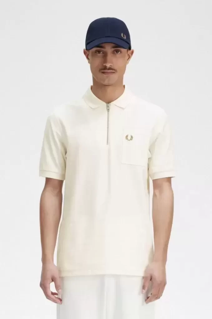 Textured Zip Neck Men’s Polo Shirt Textured Zip Neck Men’s Polo Shirt