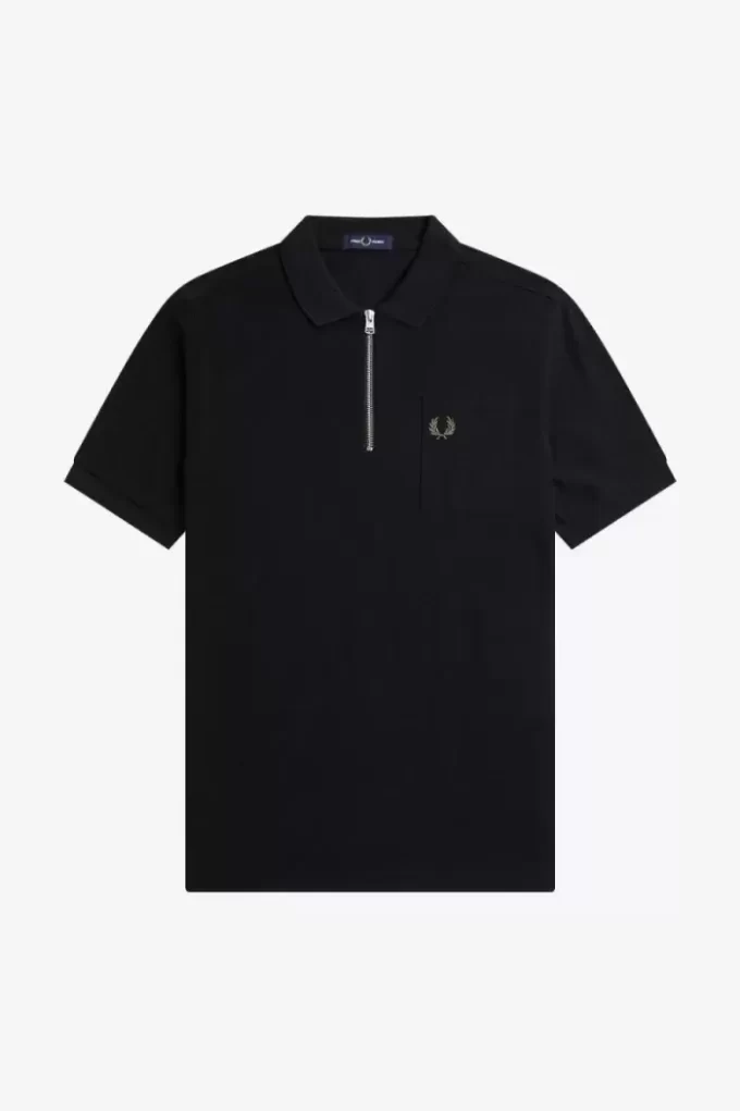 Textured Zip Neck Men’s Polo Shirt Textured Zip Neck Men’s Polo Shirt