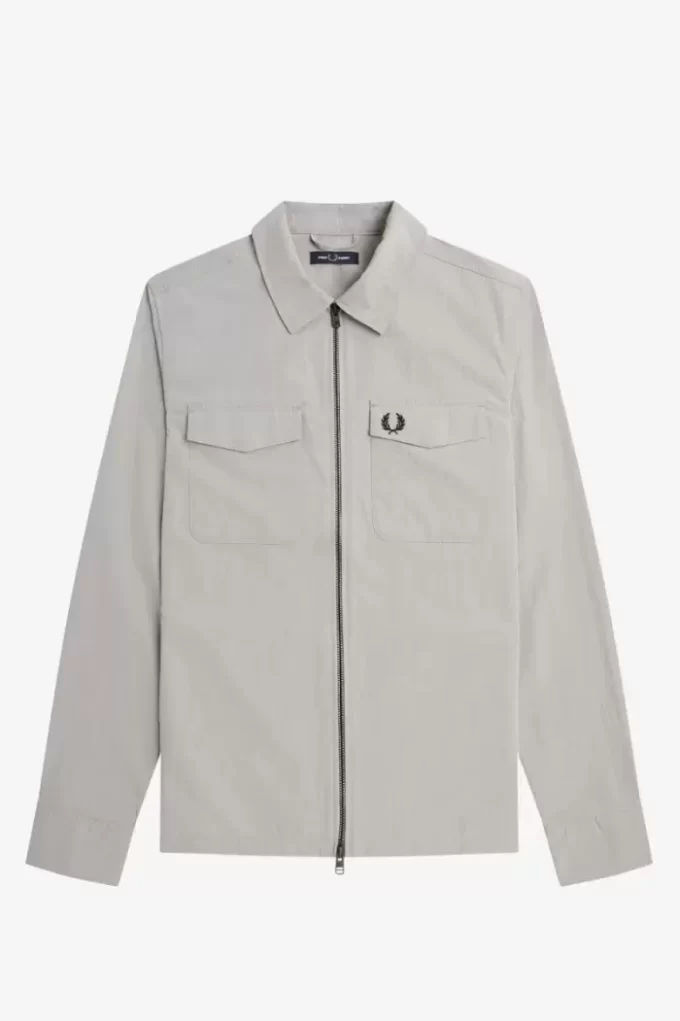 Textured Zip-Through Men’s Shirt Textured Zip-Through Men’s Shirt