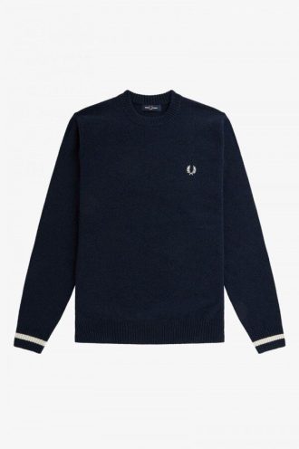Tipped Crew Neck Jumper Knitwear