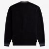 Tipped Piqué Textured Cardigan Knitwear