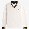 Tipped Piqué Textured Jumper Sweatshirts