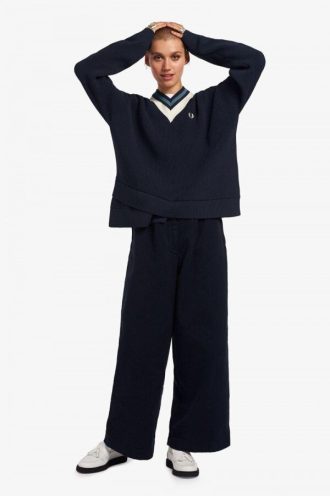 Tipped V-Neck Jumper Knitwear