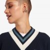 Tipped V-Neck Jumper Knitwear