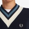Tipped V-Neck Jumper Knitwear