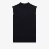 Tipped V-Neck Knitted Men’s Tanks
