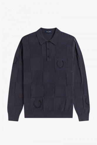 Tonal Check Knitted Shirts