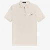 Towelling Zip Neck Polo Shirts