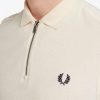 Towelling Zip Neck Polo Shirts