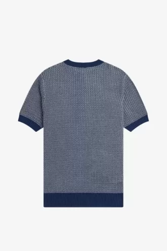 Two Colour Texture Knit Men’s Shirt