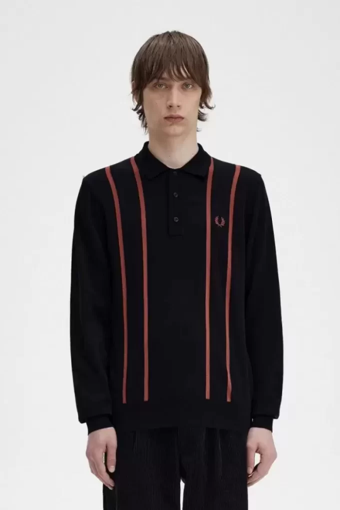 Vertical Stripe Knitted Men’s Shirt Vertical Stripe Knitted Men’s Shirt