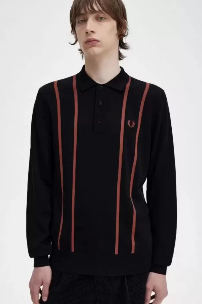 Vertical Stripe Knitted Men’s Shirt Vertical Stripe Knitted Men’s Shirt