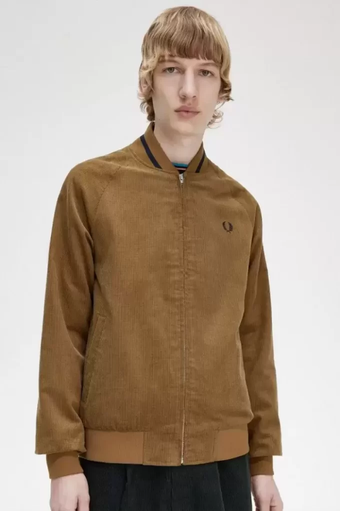 Waffle Cord Tennis Bomber Men’s Jackets