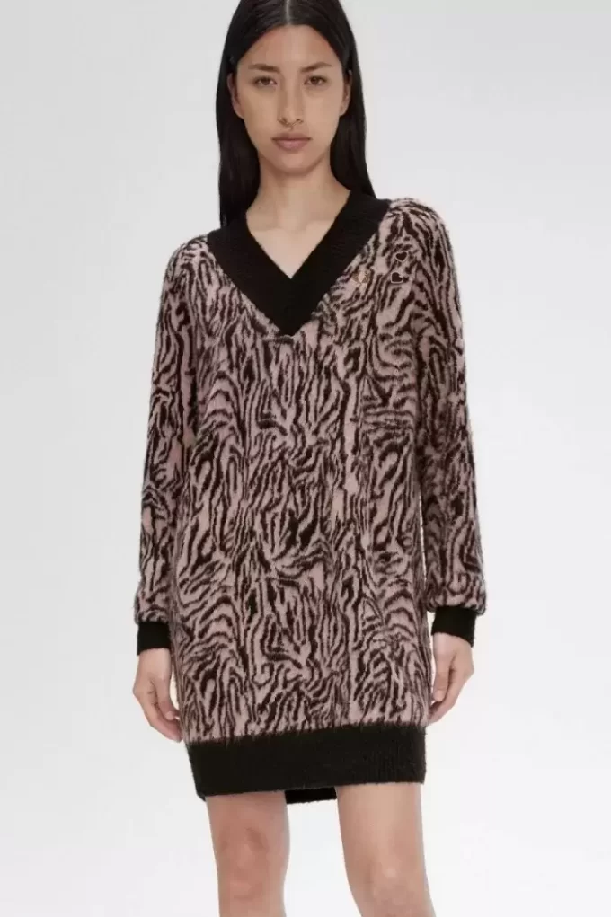 Zebra Knitted Women’s Dress