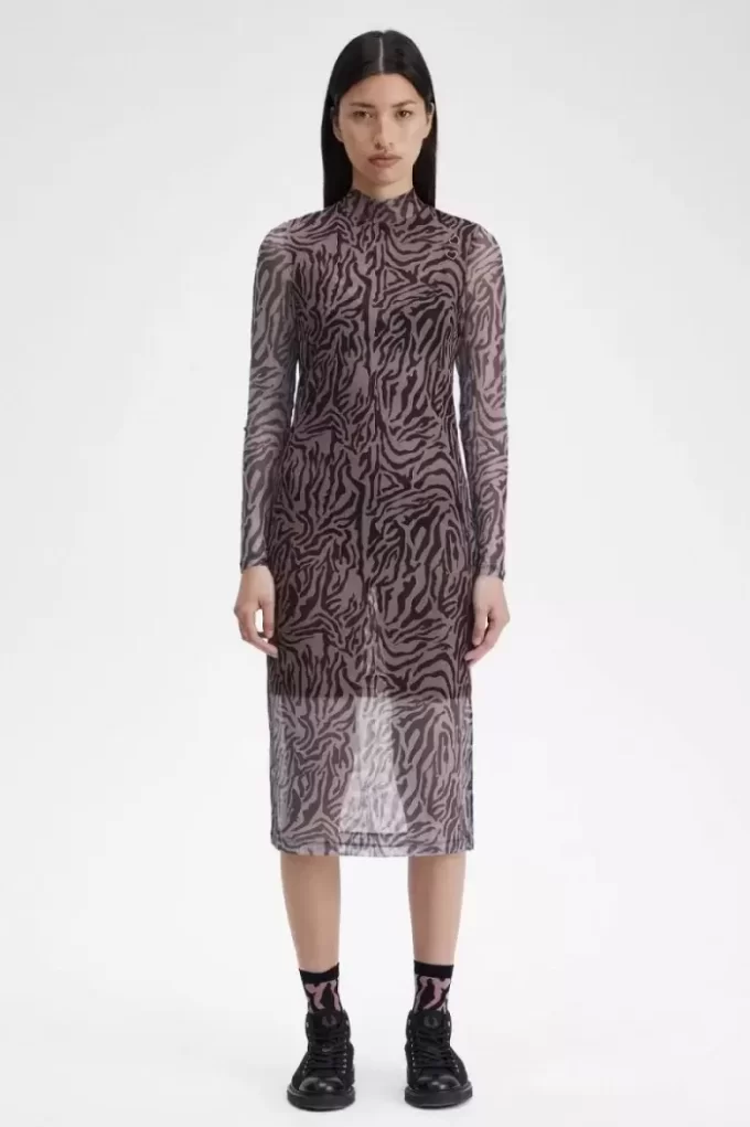 Zebra Print Mesh Women’s Dress Zebra Print Mesh Women’s Dress