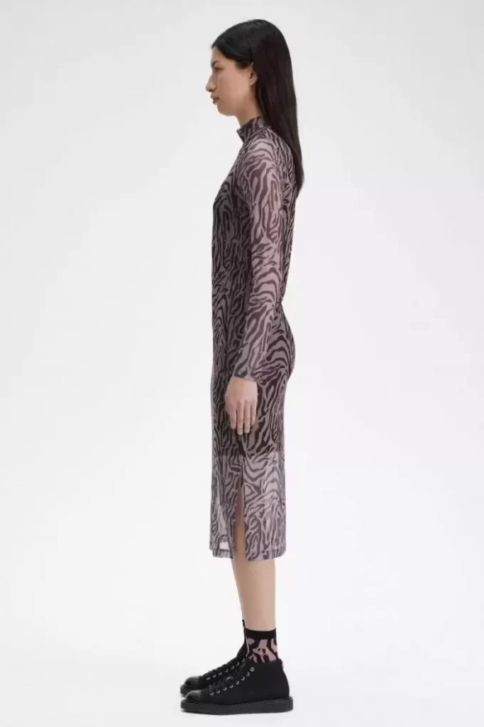 Zebra Print Mesh Women’s Dress Zebra Print Mesh Women’s Dress