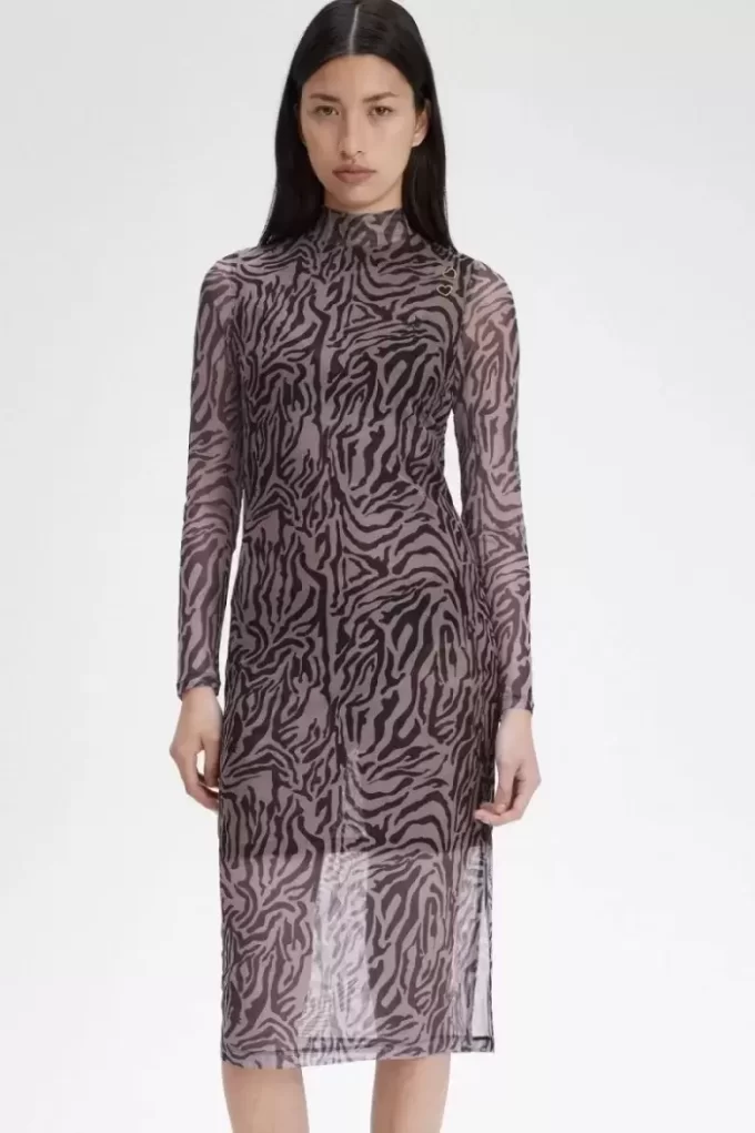 Zebra Print Mesh Women’s Dress Zebra Print Mesh Women’s Dress