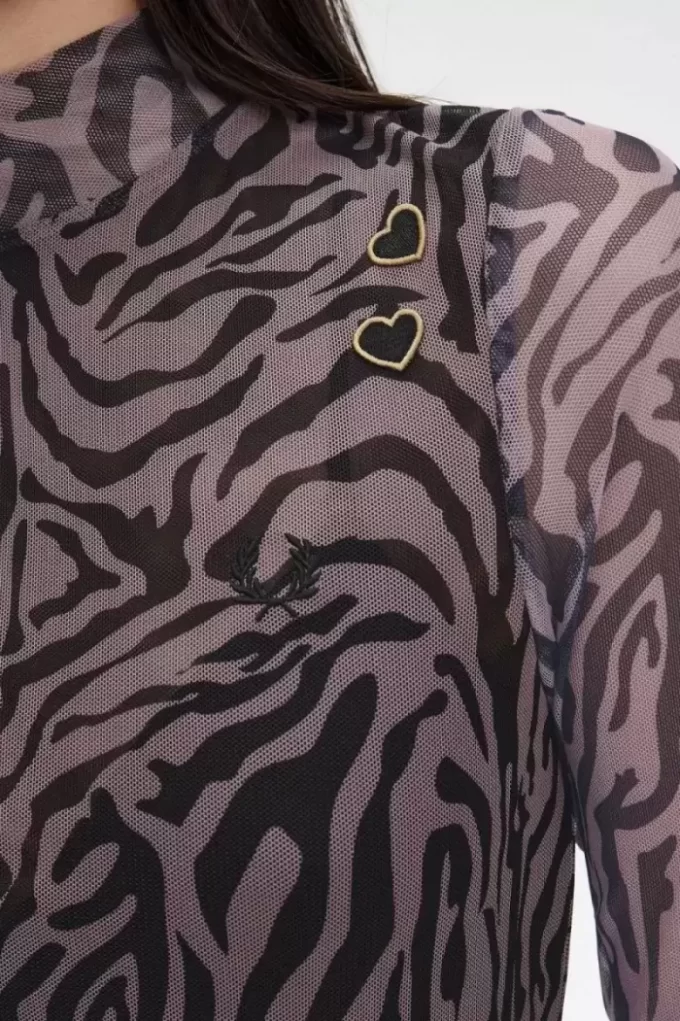 Zebra Print Mesh Women’s Dress Zebra Print Mesh Women’s Dress