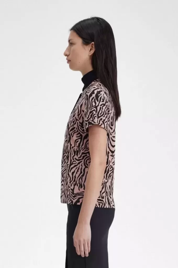 Zebra Print Women’s Polo Shirt Zebra Print Women’s Polo Shirt