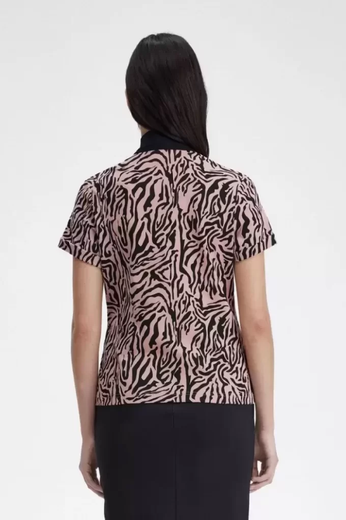 Zebra Print Women’s Polo Shirt Zebra Print Women’s Polo Shirt