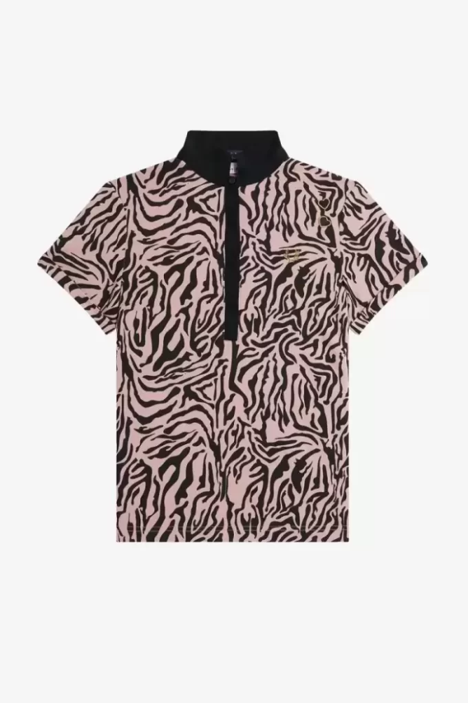 Zebra Print Women’s Polo Shirt Zebra Print Women’s Polo Shirt